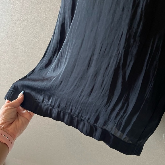 Zara Black Semi Sheer Wide Leg Ankle Dress Pants - Picture 4 of 5